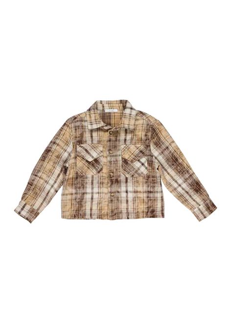 Camicia a quadri U+E' BY MISS GRANT | UEM0897NCAMMELLO